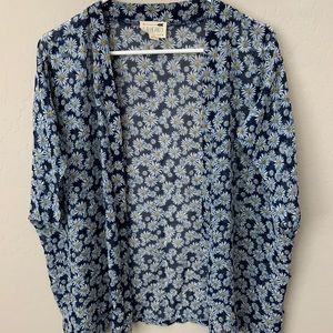 Light weight, polyester short sleeve cardigan